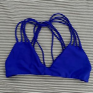 MIKOH Banyan Swim Top Large in Blue
